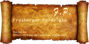 Freiberger Pelágia névjegykártya